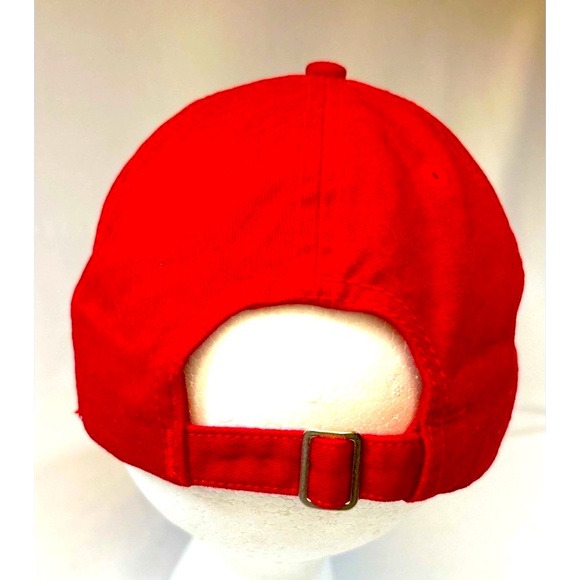 Disney Adult Mickey Mouse Baseball Cap Red Adjustable Strap 100% Cotton - Picture 4 of 5